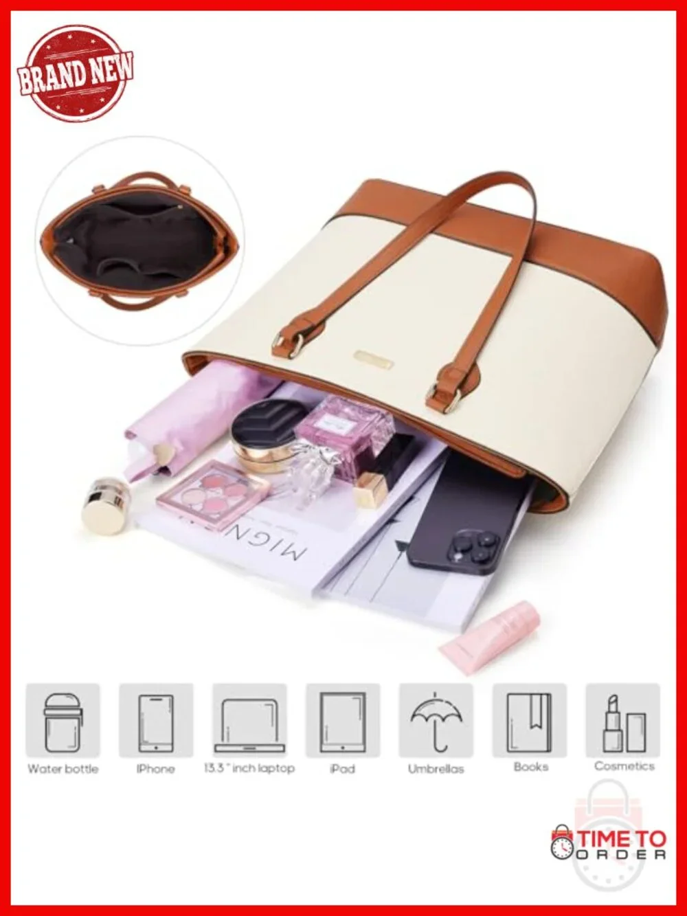 4-Piece Handbag Set with Tote Crossbody Wallet